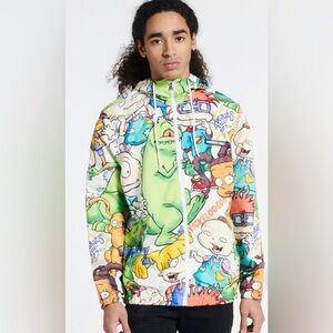 NWT Men's MEMBERS ONLY RUGRATS All Over Print Windbreaker MED